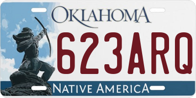 OK license plate 623ARQ