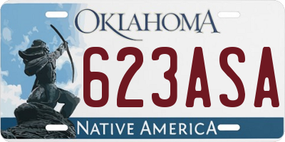 OK license plate 623ASA