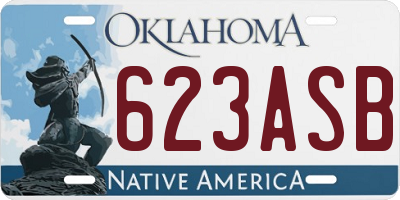 OK license plate 623ASB