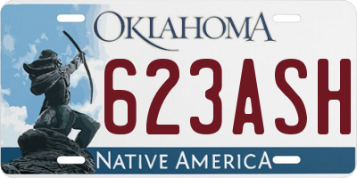 OK license plate 623ASH