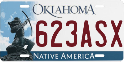 OK license plate 623ASX