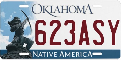 OK license plate 623ASY