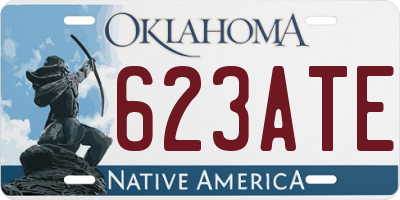 OK license plate 623ATE