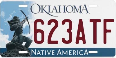 OK license plate 623ATF