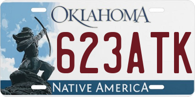 OK license plate 623ATK