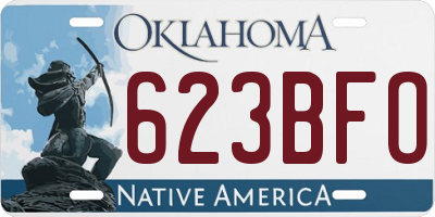 OK license plate 623BFO