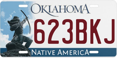 OK license plate 623BKJ
