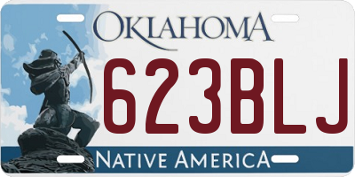 OK license plate 623BLJ