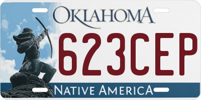 OK license plate 623CEP