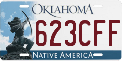 OK license plate 623CFF