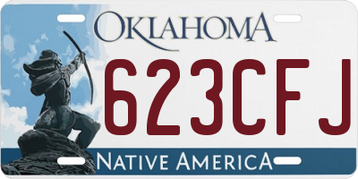 OK license plate 623CFJ