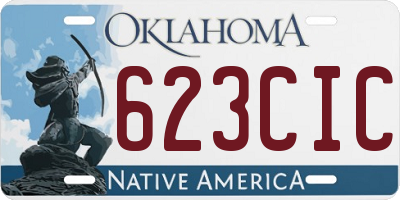 OK license plate 623CIC