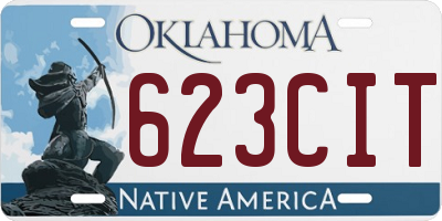 OK license plate 623CIT