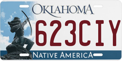 OK license plate 623CIY
