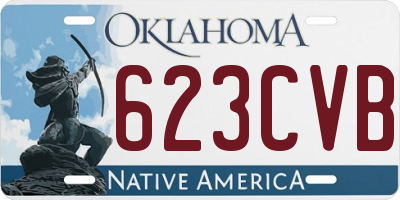 OK license plate 623CVB
