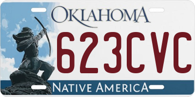 OK license plate 623CVC