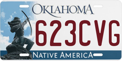 OK license plate 623CVG