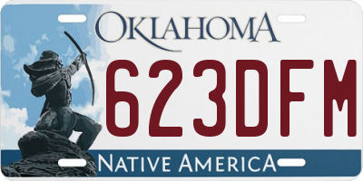 OK license plate 623DFM