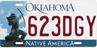 OK license plate 623DGY