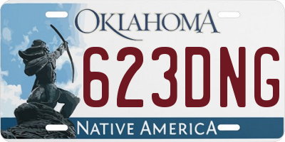 OK license plate 623DNG