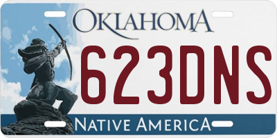 OK license plate 623DNS