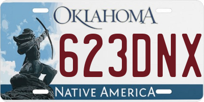 OK license plate 623DNX