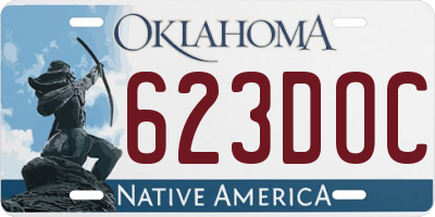 OK license plate 623DOC