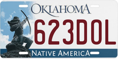 OK license plate 623DOL