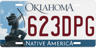 OK license plate 623DPG