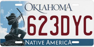 OK license plate 623DYC