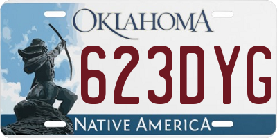 OK license plate 623DYG
