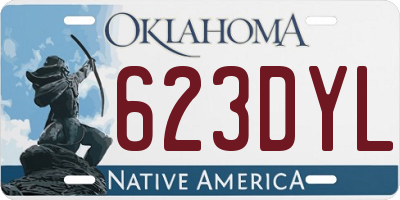 OK license plate 623DYL