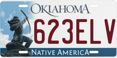 OK license plate 623ELV
