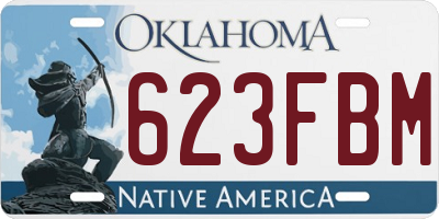 OK license plate 623FBM