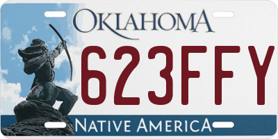 OK license plate 623FFY