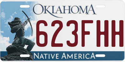 OK license plate 623FHH