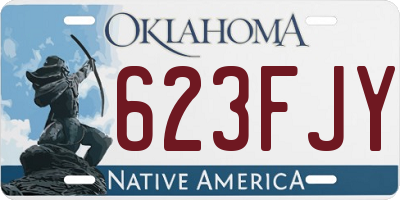 OK license plate 623FJY