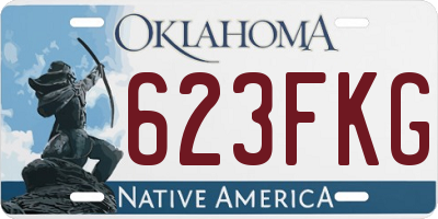 OK license plate 623FKG