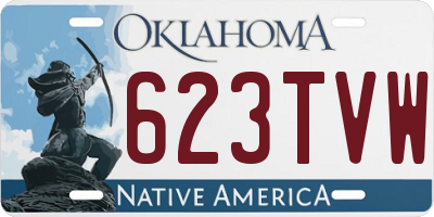 OK license plate 623TVW