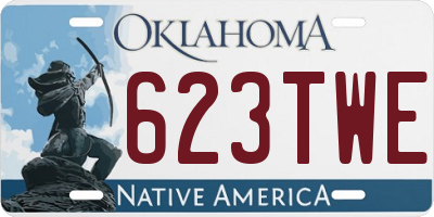 OK license plate 623TWE