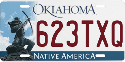 OK license plate 623TXQ