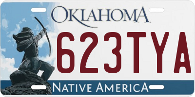 OK license plate 623TYA