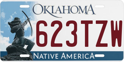 OK license plate 623TZW