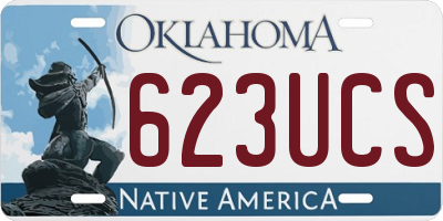 OK license plate 623UCS