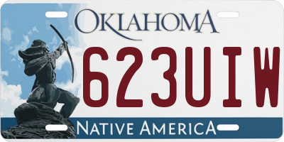 OK license plate 623UIW