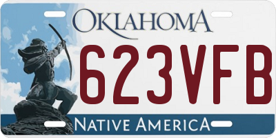 OK license plate 623VFB
