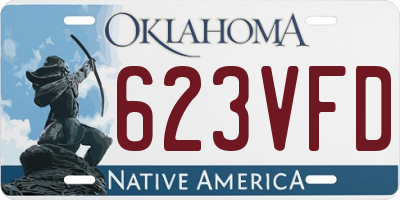 OK license plate 623VFD