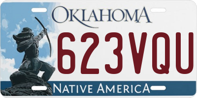 OK license plate 623VQU
