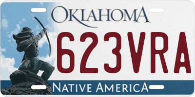 OK license plate 623VRA