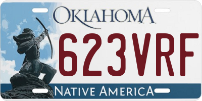 OK license plate 623VRF